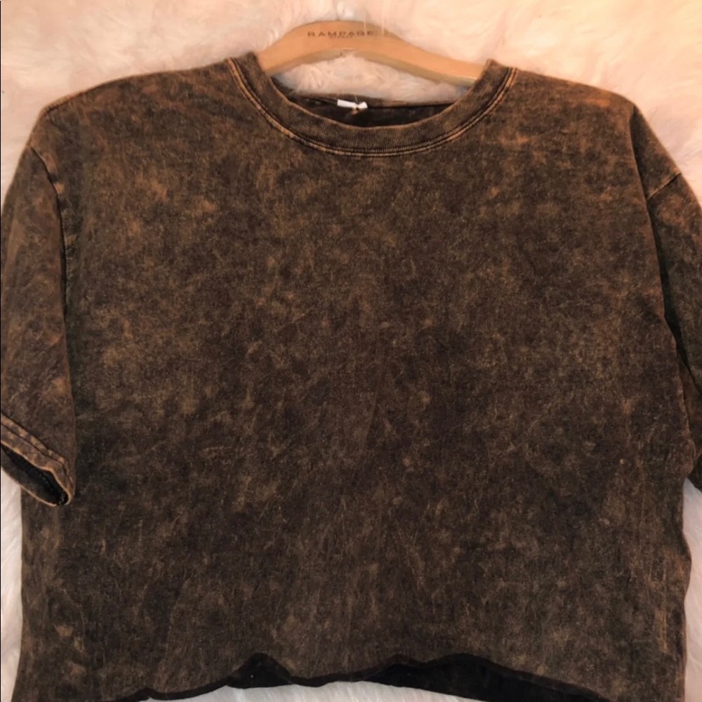 Bleach Washed Crop Tee